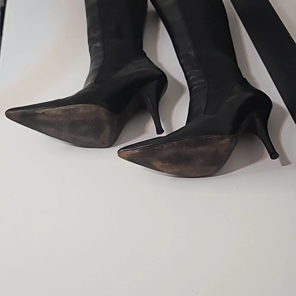 Stretch Out Women's Sleek Black Heeled Boots. Spain - Picture 8 of 11